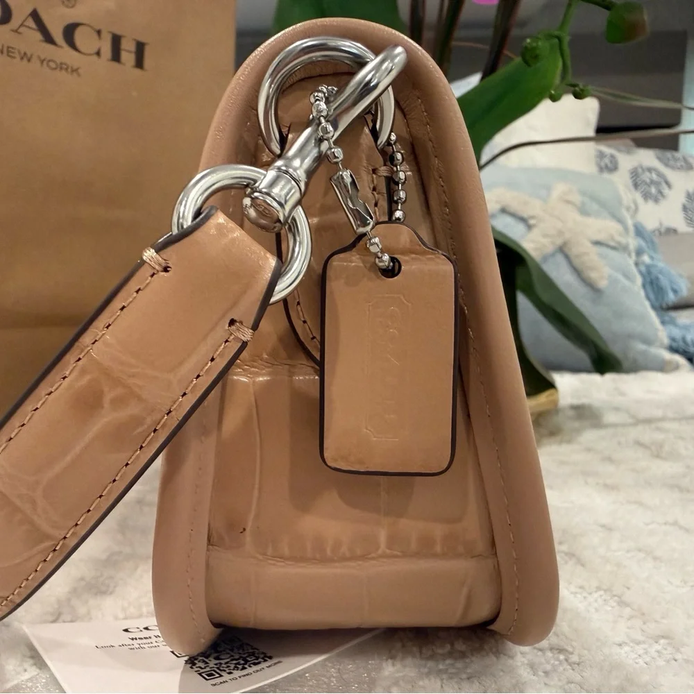 Coach Croc-Embossed Leather Swinger 20, BRAND NEW! - Picture 4 of 12
